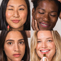 A shade comparison of Ogee Full Bloom Sculpted Lipstick variant: Zuri