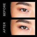 Hourglass Caution Extreme Lash Mascara Size variant: Full before and after image 2 . This product is in the color black