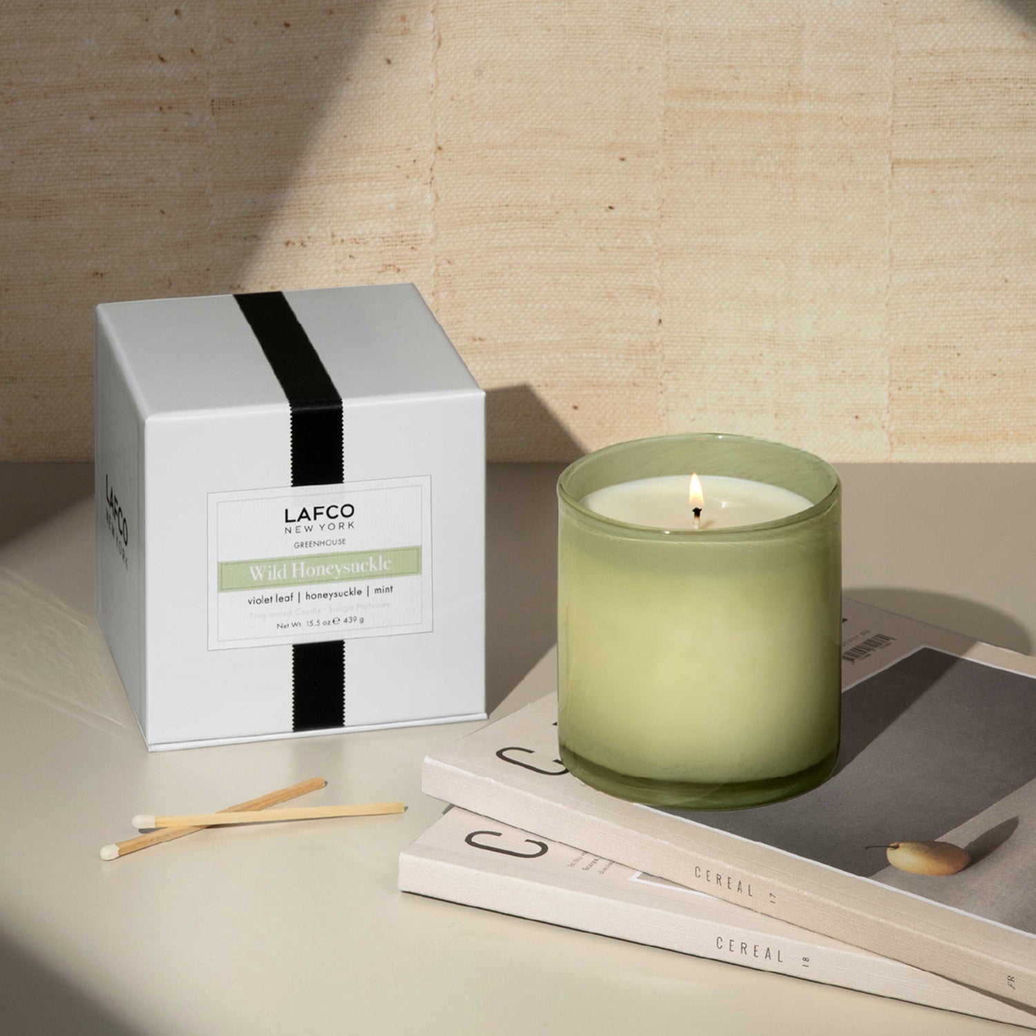 Lafco Wild Honeysuckle Candle Size variant: Signature lifestyle image .