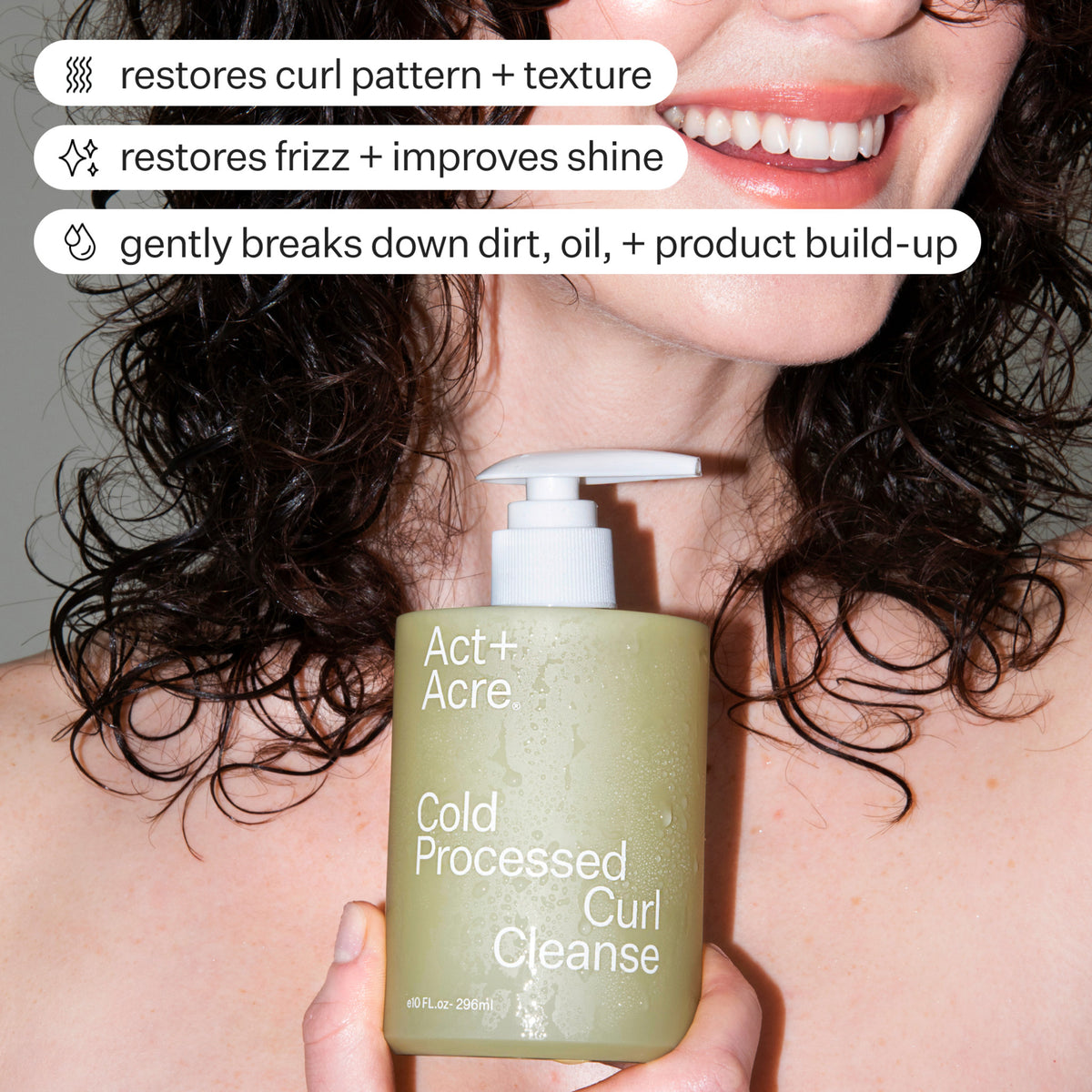 Act+Acre Cold Processed Curl Cleanse Shampoo .