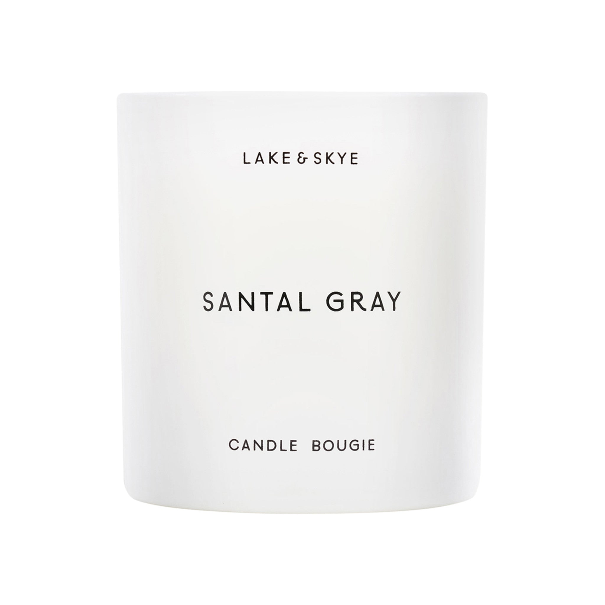 Lake & Skye Santal Gray Candle main image.