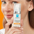 La Roche-Posay Anthelios AOX Face Serum Sunscreen SPF 50 back packaging image.