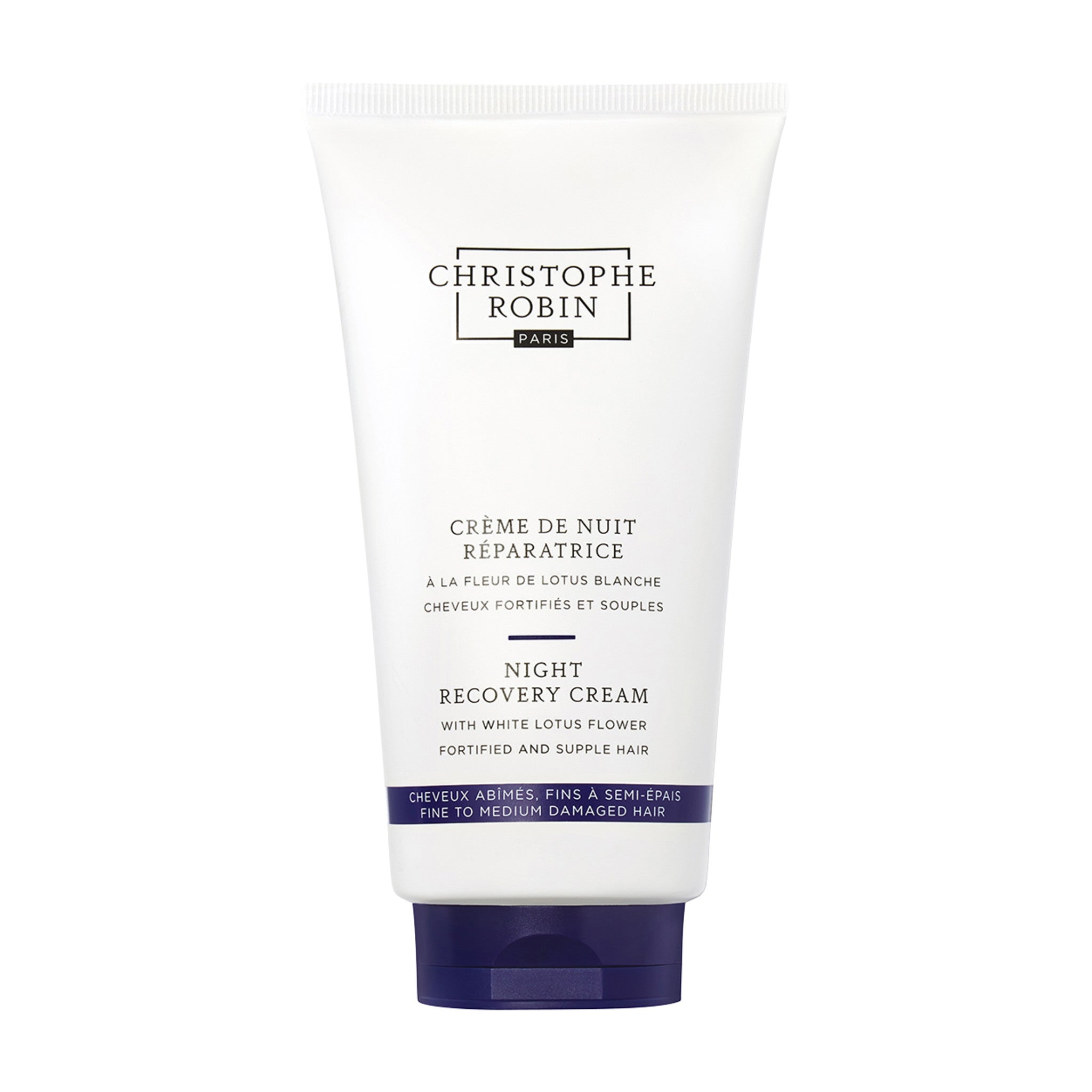Christophe Robin Night Recovery Cream With White Lotus Flower main image.