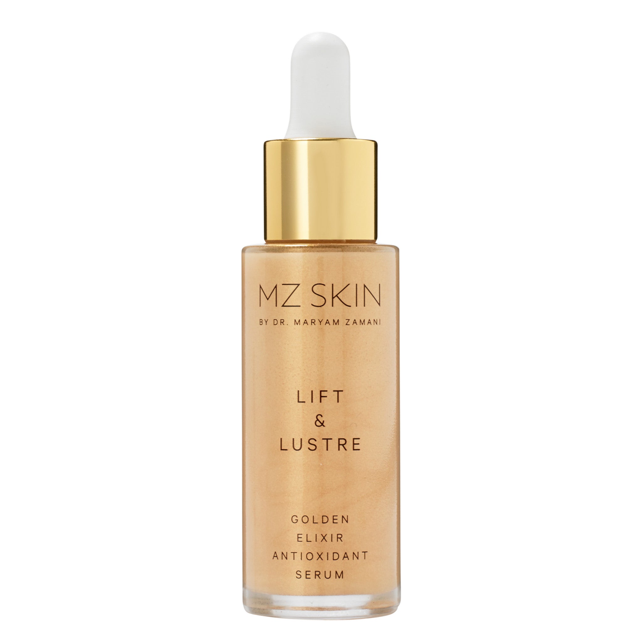 MZ Skin Lift and Lustre Golden Elixir Antioxidant Serum main image.