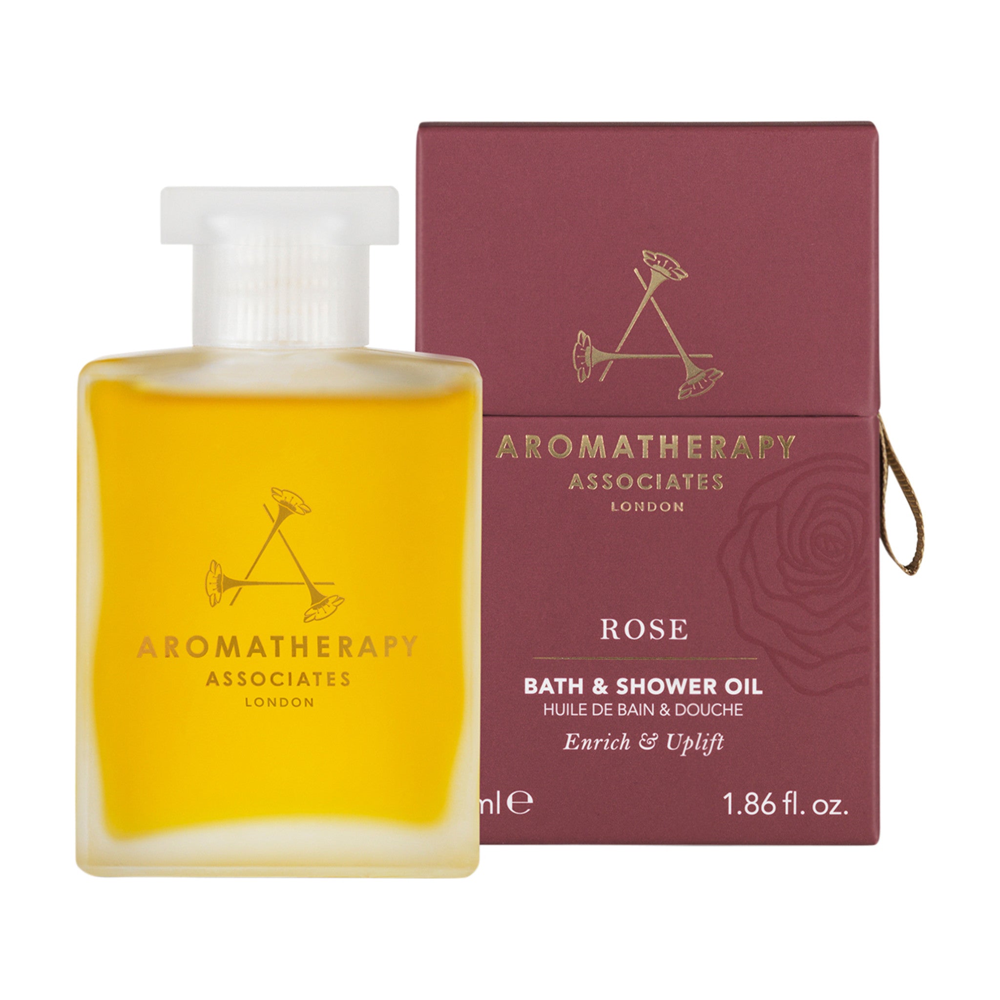 Aromatherapy Associates Rose Bath and Shower oil main image.