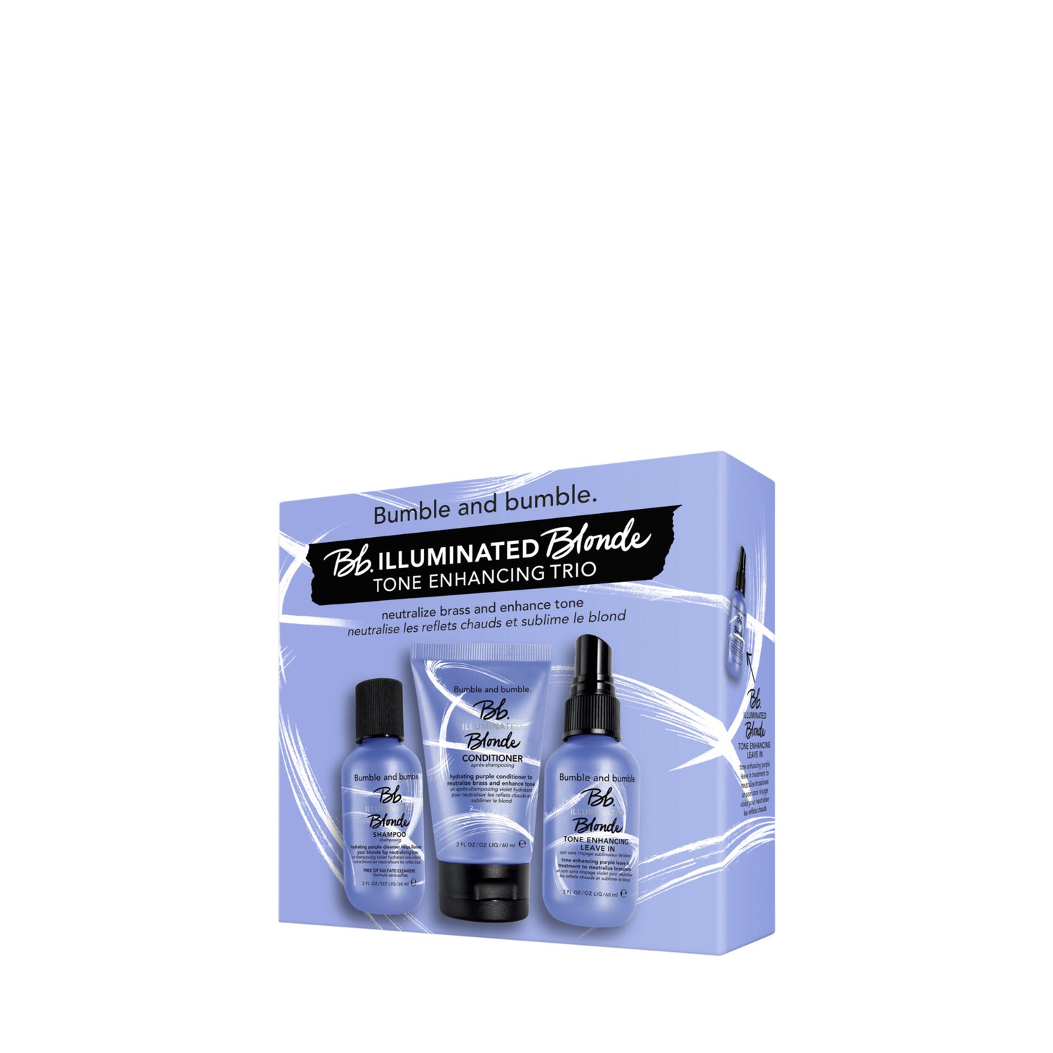 Limited edition Bumble and Bumble Illuminated Blonde Tone Enhancing Trio box image.