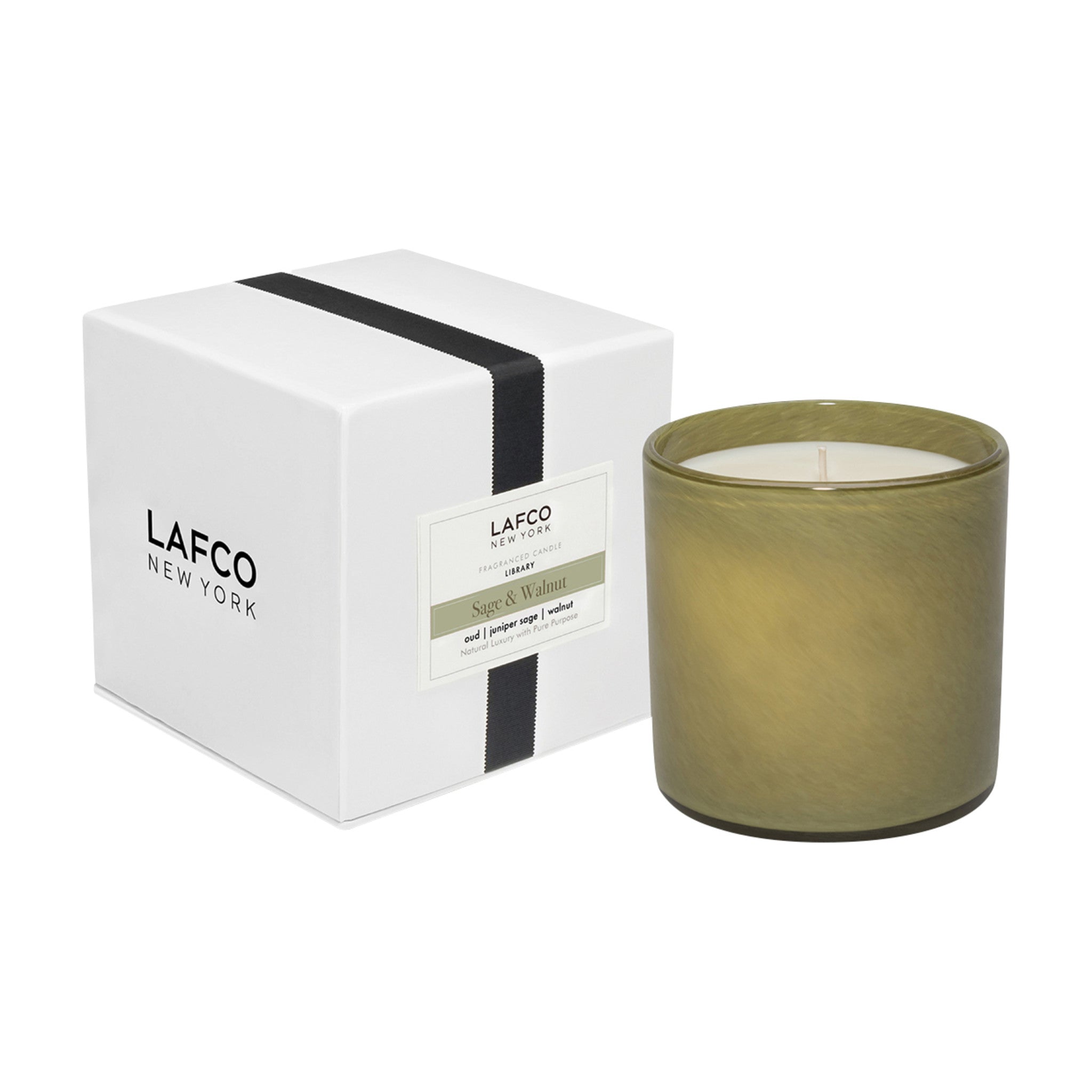 Lafco Sage and Walnut Library Signature Candle main image.