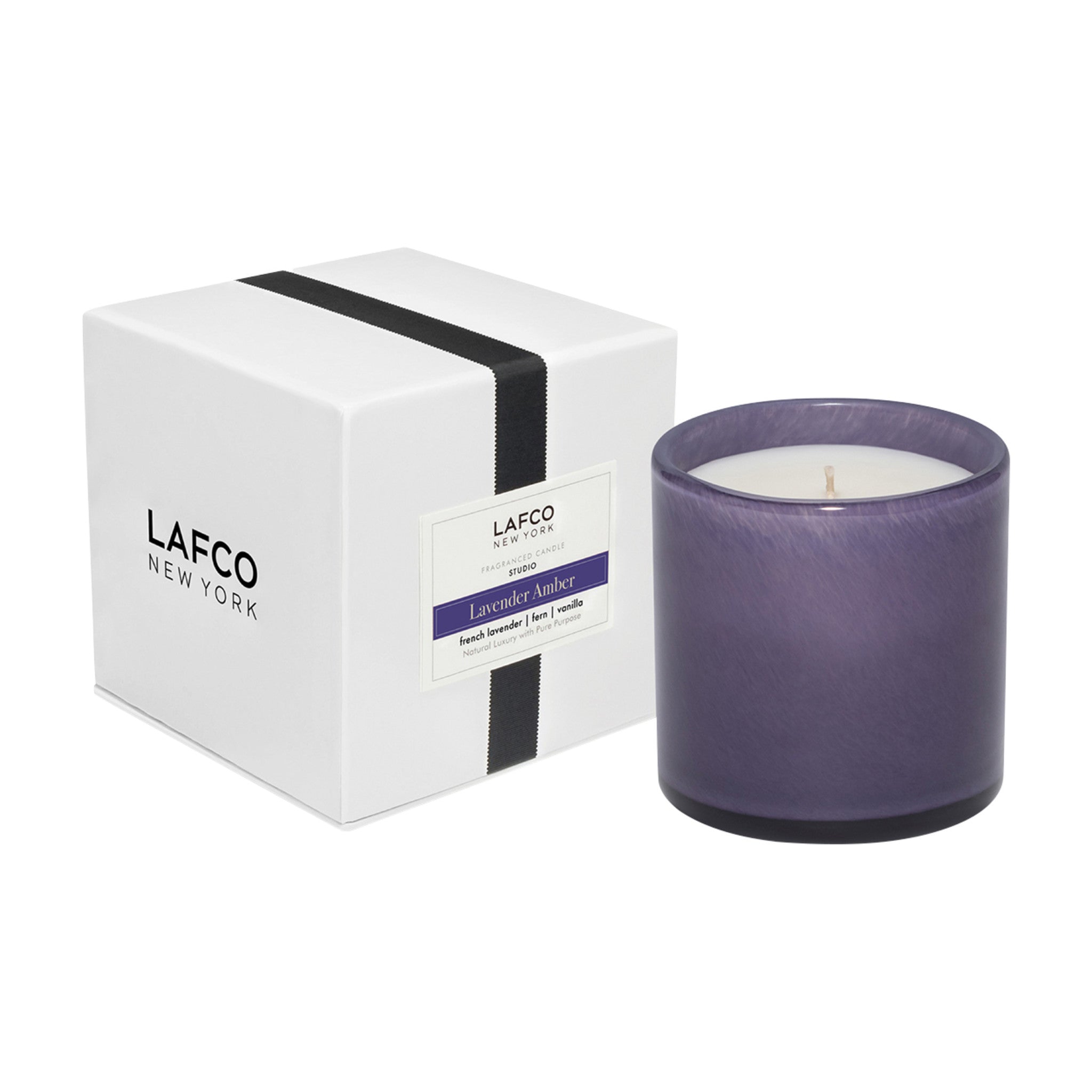 Lafco Lavender Amber Signature Candle main image.