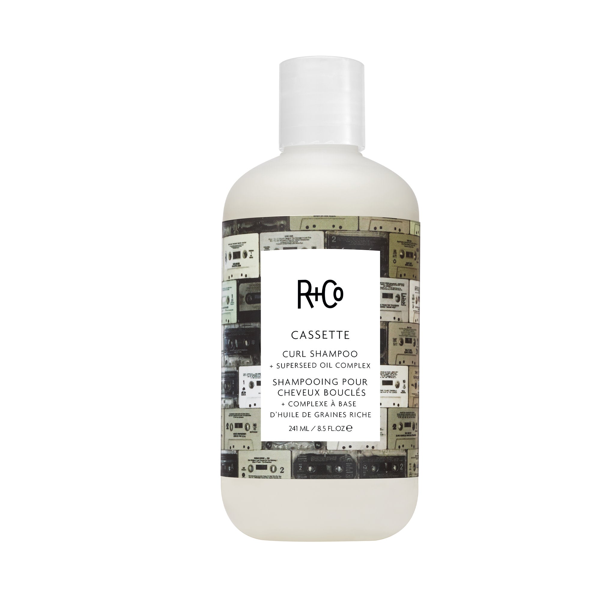 R+Co Cassette Curl Shampoo and Superseed Oil Complex main image.