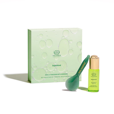 Bio-Shield Face Oil and Gua Sha Sculpting Spoon Set