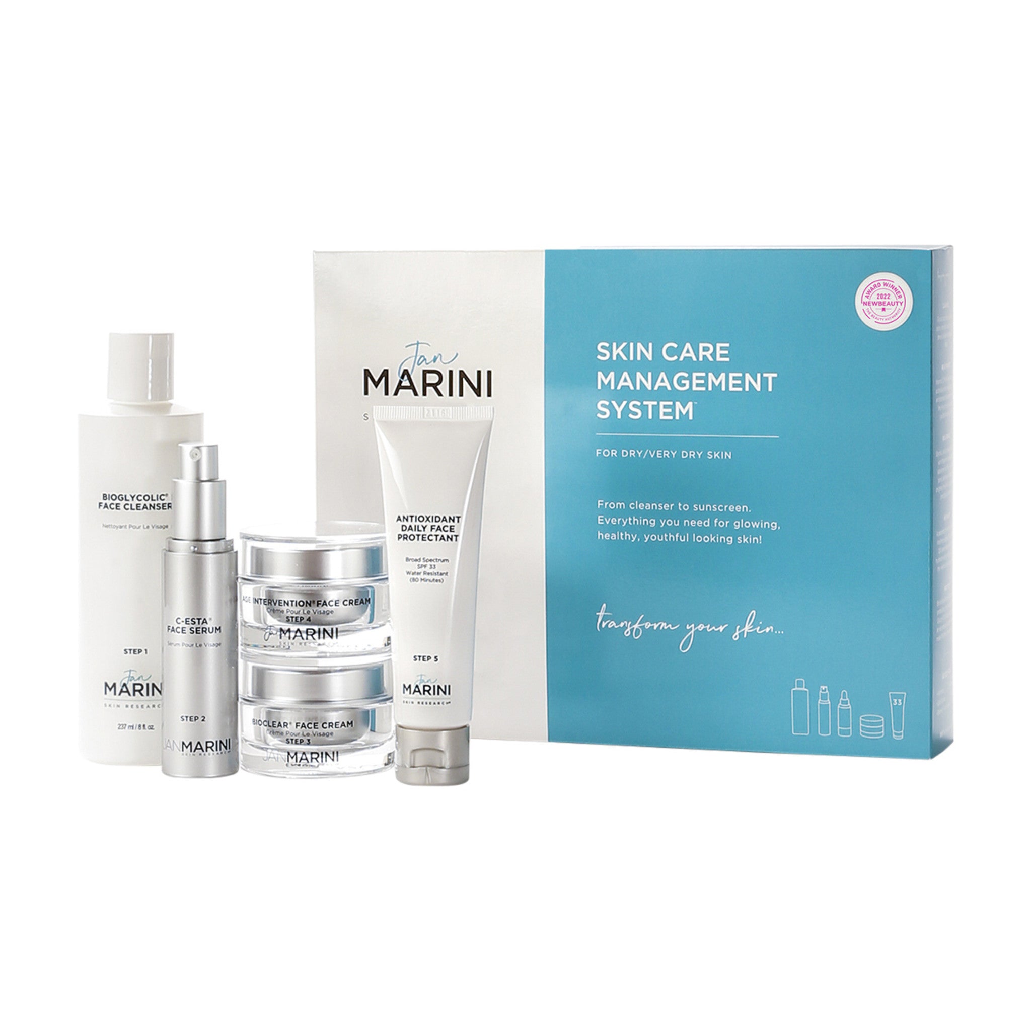 Jan Marini Skin Care Management System Dry or Very Dry with Antioxidant Daily Face Protectant SPF 33 Size variant: main image.