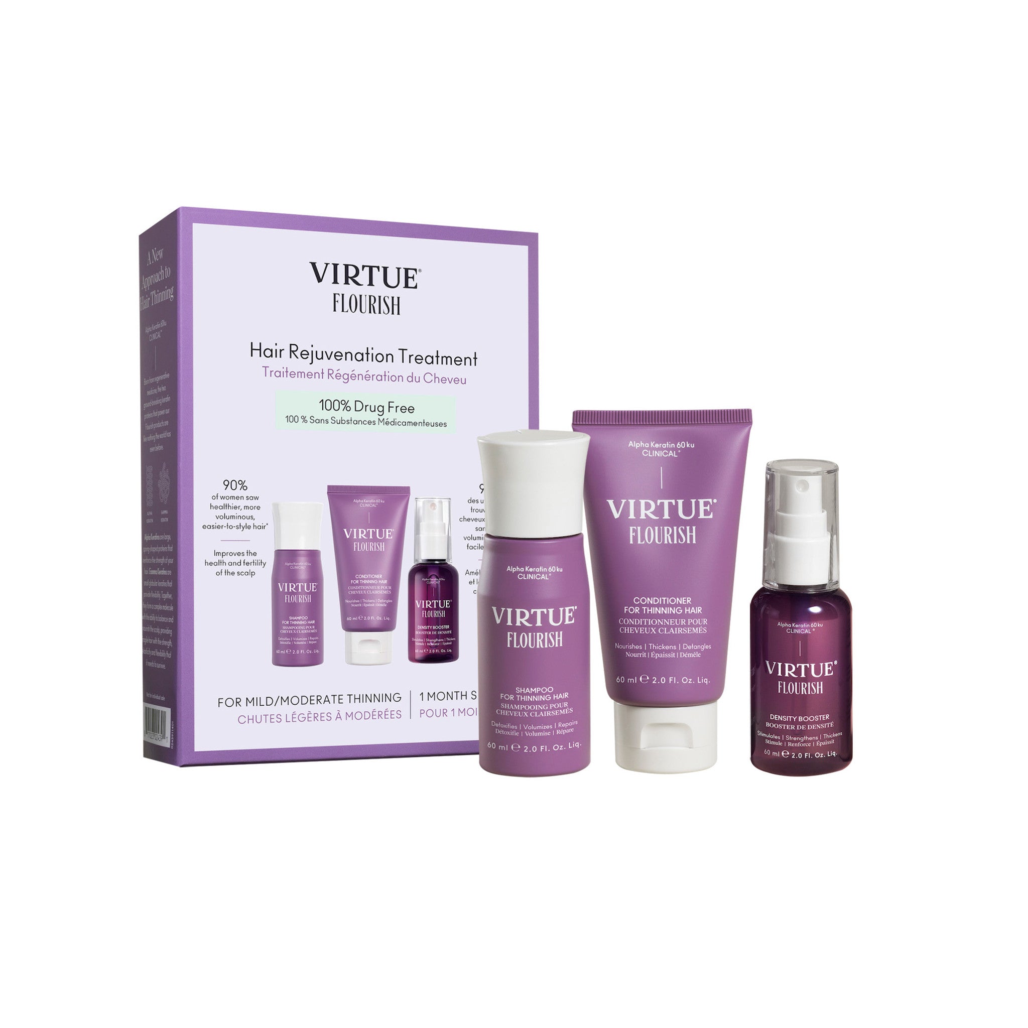 Virtue Flourish Nightly Intensive Hair Rejuvenation Treatment 30 Day main image.