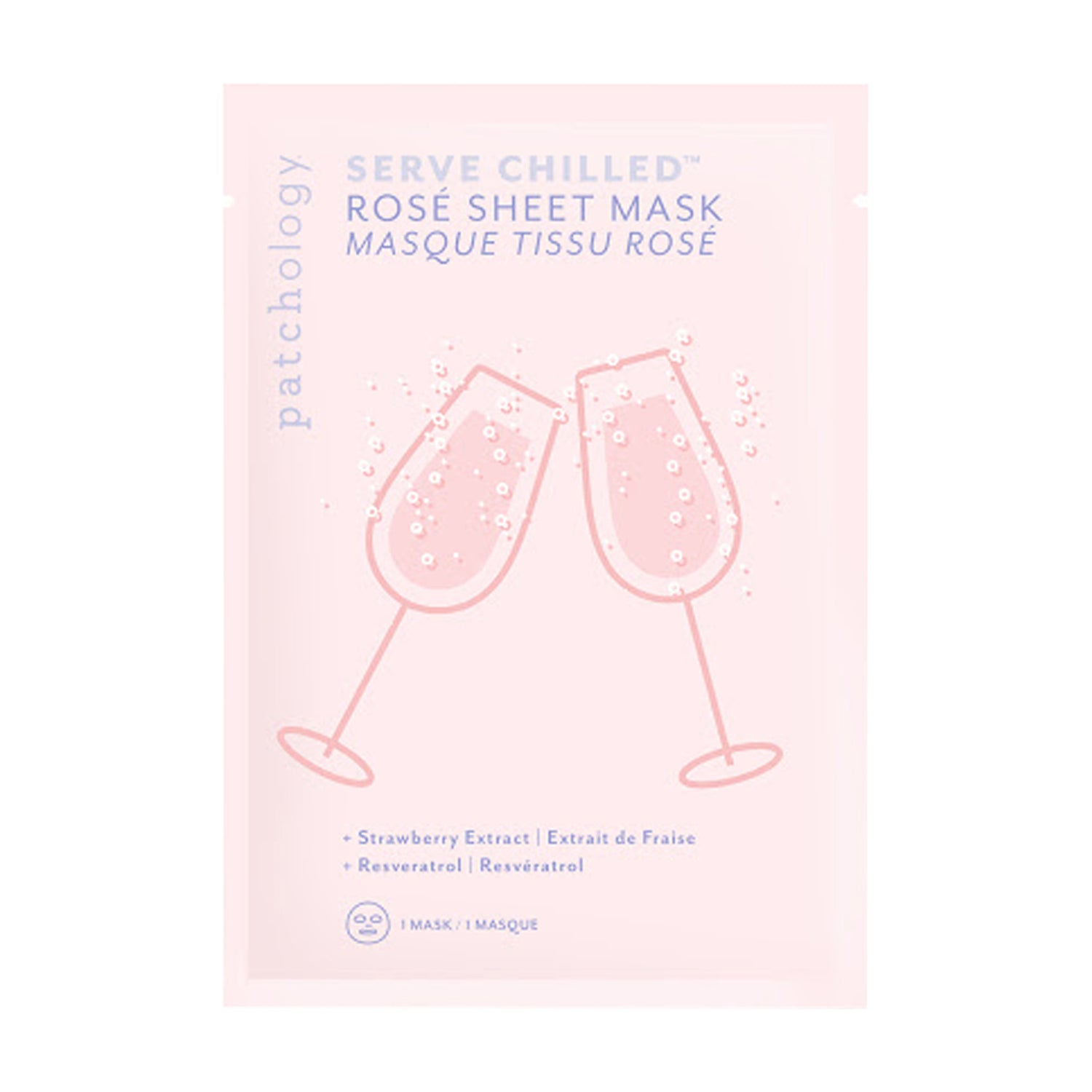 Patchology Serve Chilled Rosé Sheet Mask main image.