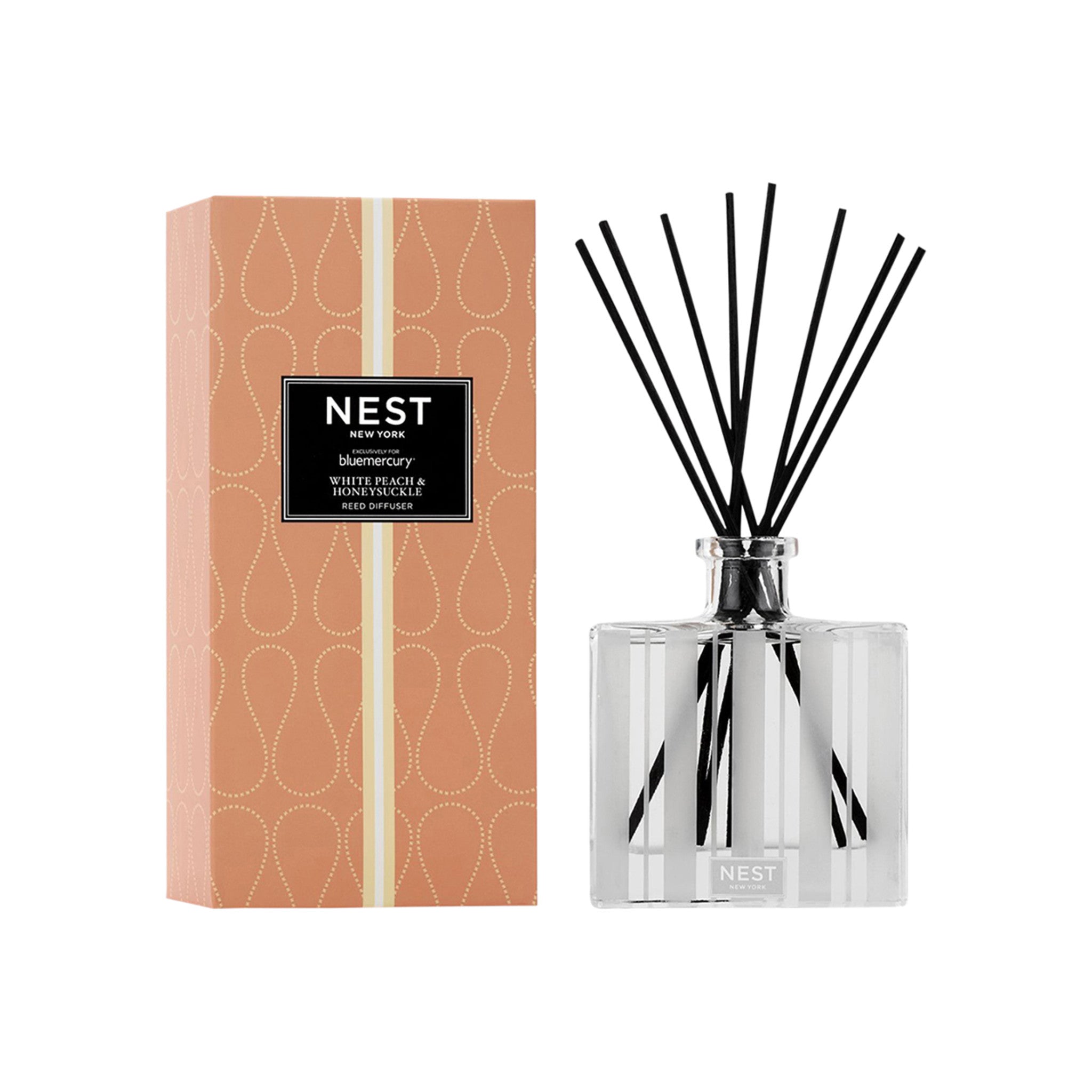 Nest White Peach and Honeysuckle Reed Diffuser main image.