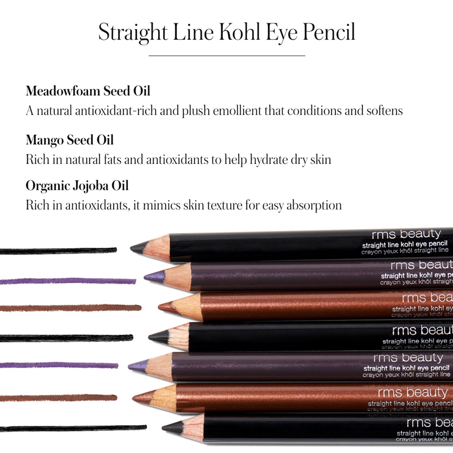 RMS Beauty Straight Line Kohl Eye Pencil Definition infographics image .