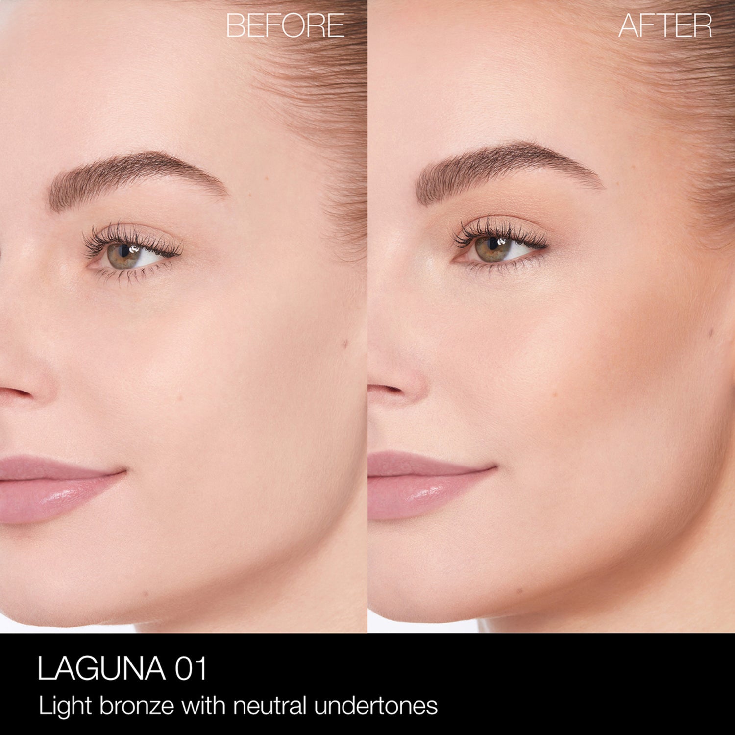 Nars Laguna Bronzing Powder Color/Shade variant: 01 model image . This product is for light complexions