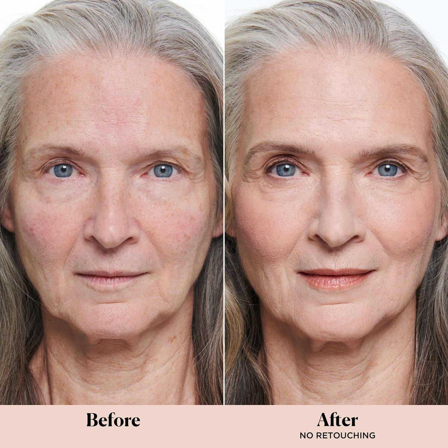 Laura Mercier Secret Camouflage Concealer Duo Stick Color/Shade variant: 1C before and after image . This product is for light cool complexions