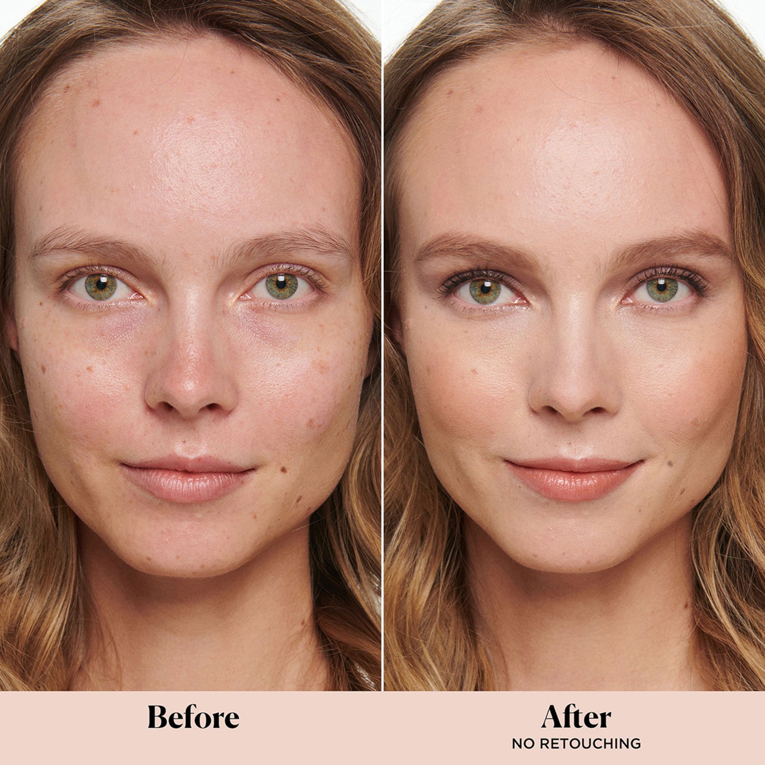 Laura Mercier Secret Camouflage Concealer Duo Stick Color/Shade variant: 2N before and after image . This product is for medium neutral complexions