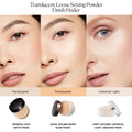 Laura Mercier Translucent Loose Setting Powder Light Catcher Color/Shade variant: Celestial Light model image . This product is for light complexions