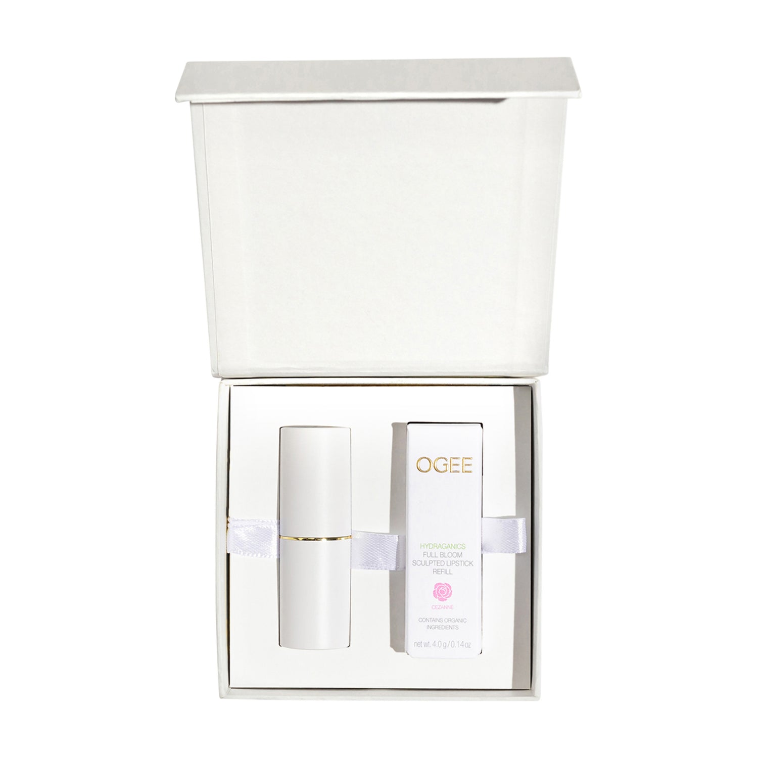 Ogee Full Bloom Sculpted Lipstick Color/Shade variant: Cezanne open container image. This product is in the color pink