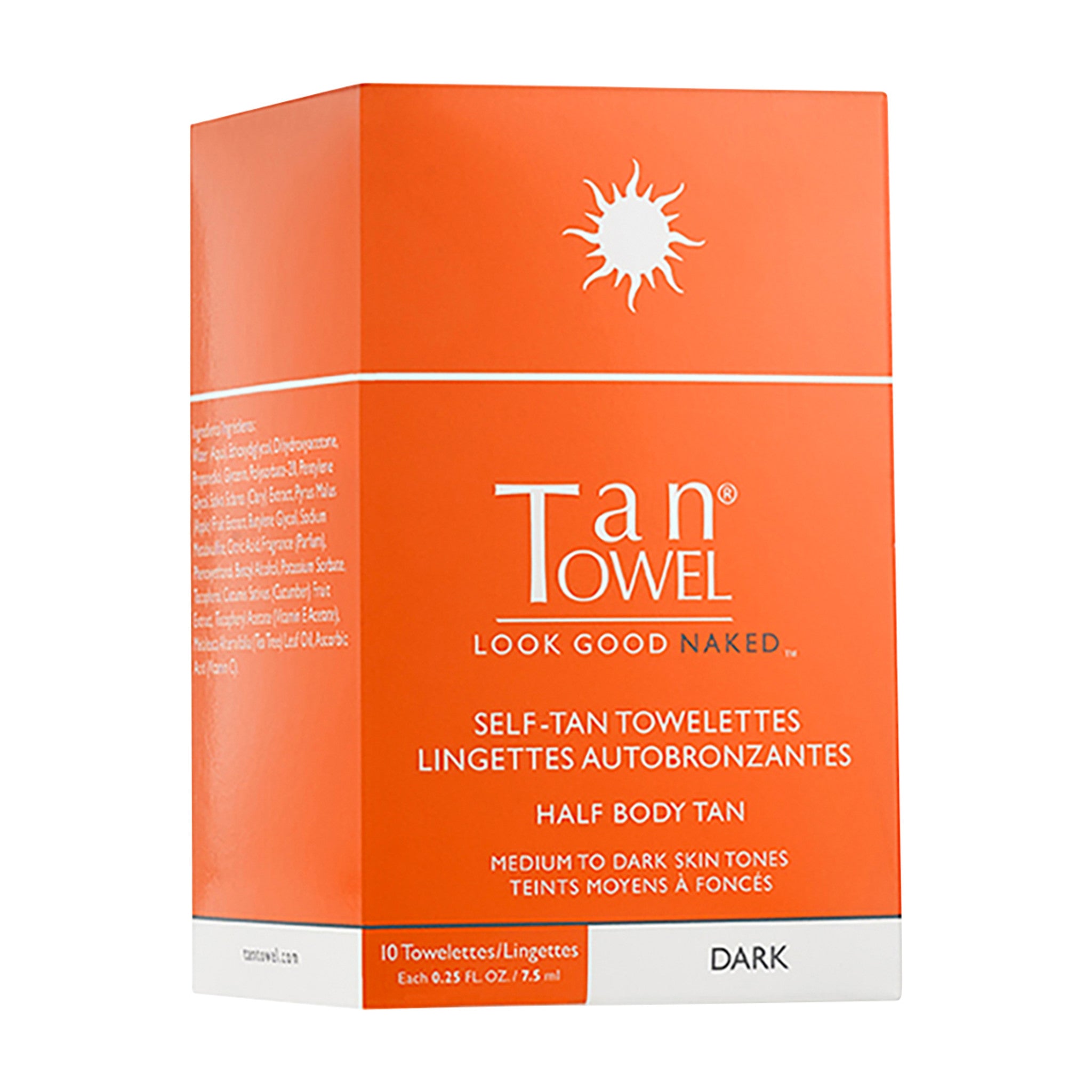 TanTowel Classic Half Body Self-Tan Towelette 10 Pack Color/Shade variant: Fair to Medium main image.