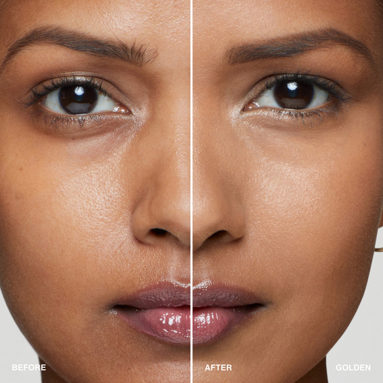 Bobbi Brown Intensive Serum Foundation SPF 40/30 Color/Shade variant: Golden before and after image . This product is for medium warm golden complexions