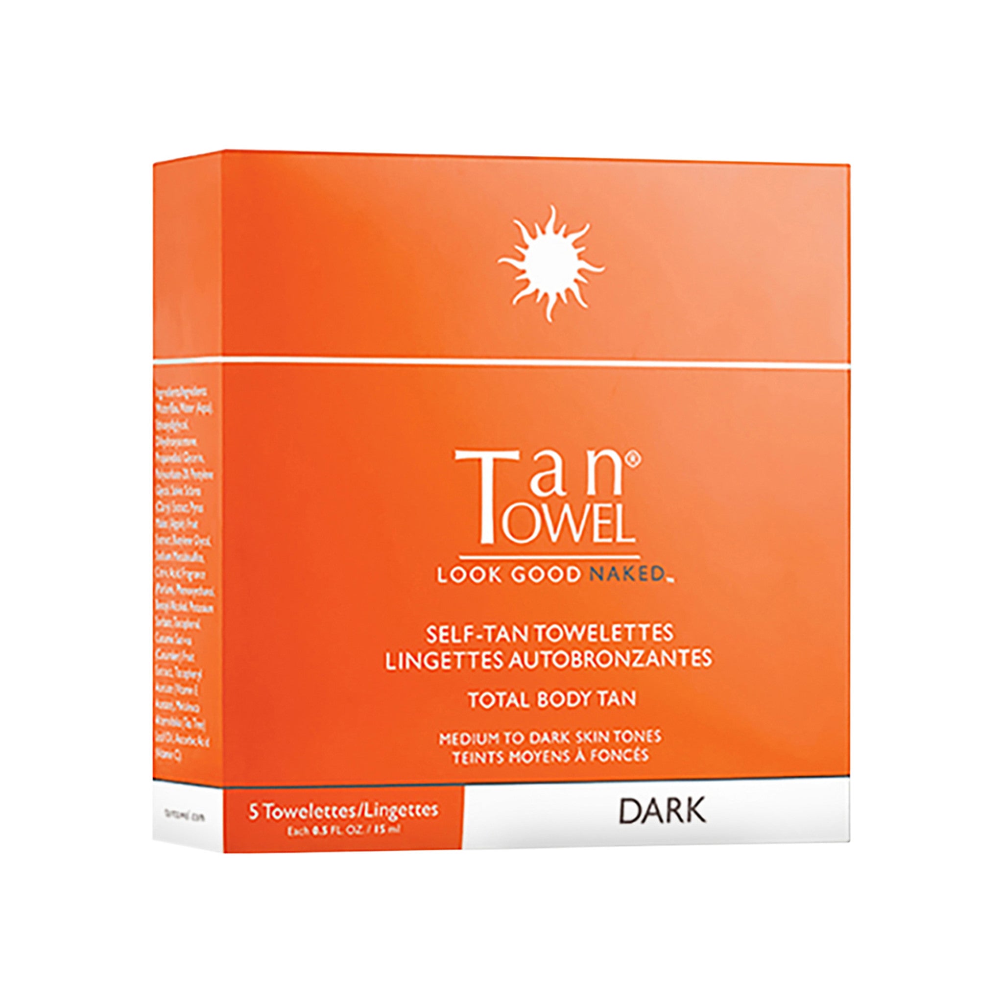 TanTowel Classic Total Body Self-Tan Towelette 5 Pack Color/Shade variant: Medium to Dark main image.