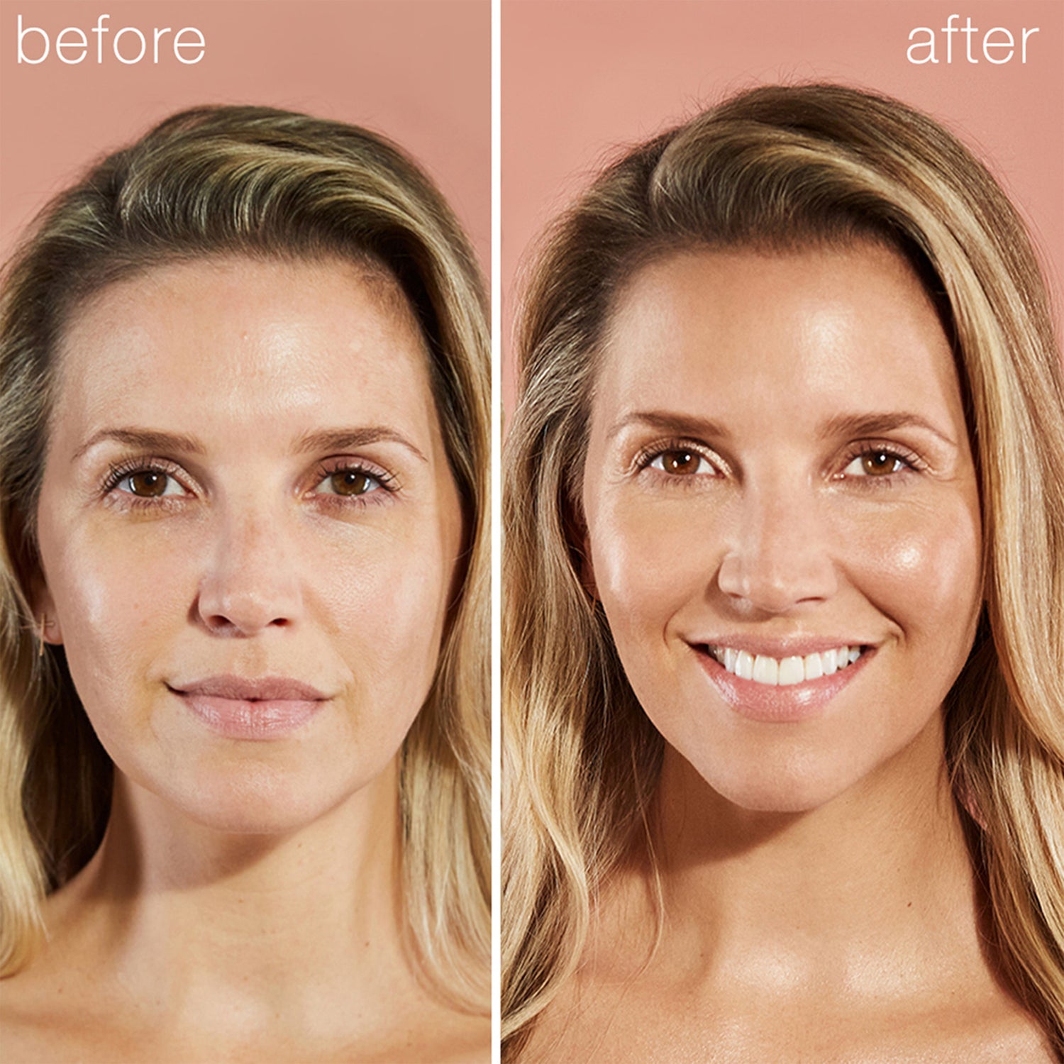 RMS Beauty Master Radiance Base Color/Shade variant: Rich In Radiance before and after image .
