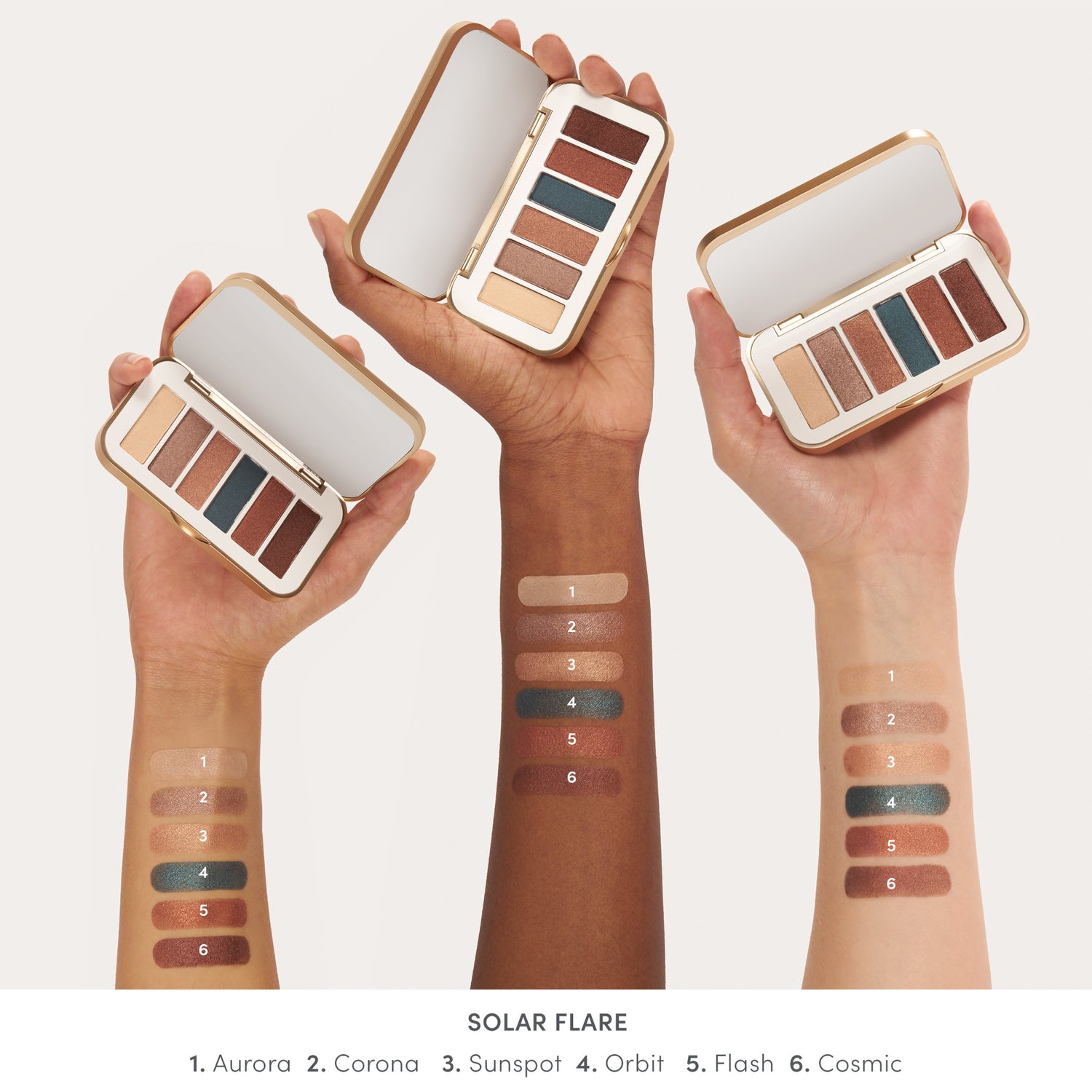 Jane Iredale PurePressed Eye Shadow Palette Color/Shade variant: Solar Flare model image 2 .