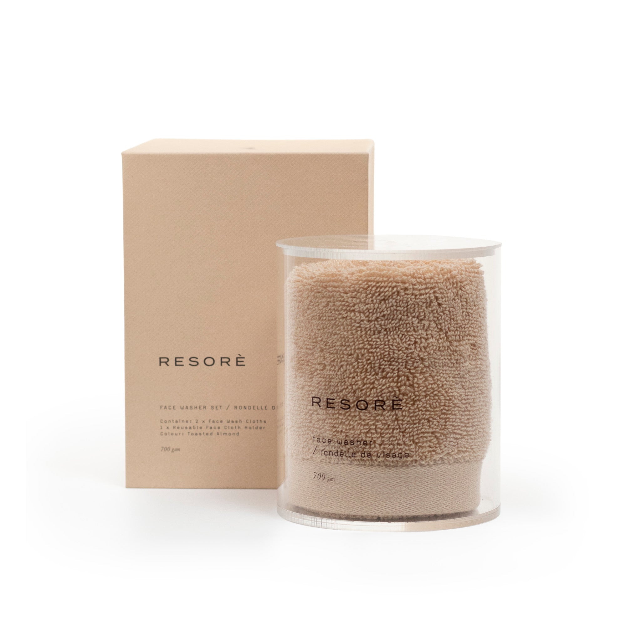 Resorè Face Washer Set Color/Shade variant: Toasted Almond main image.
