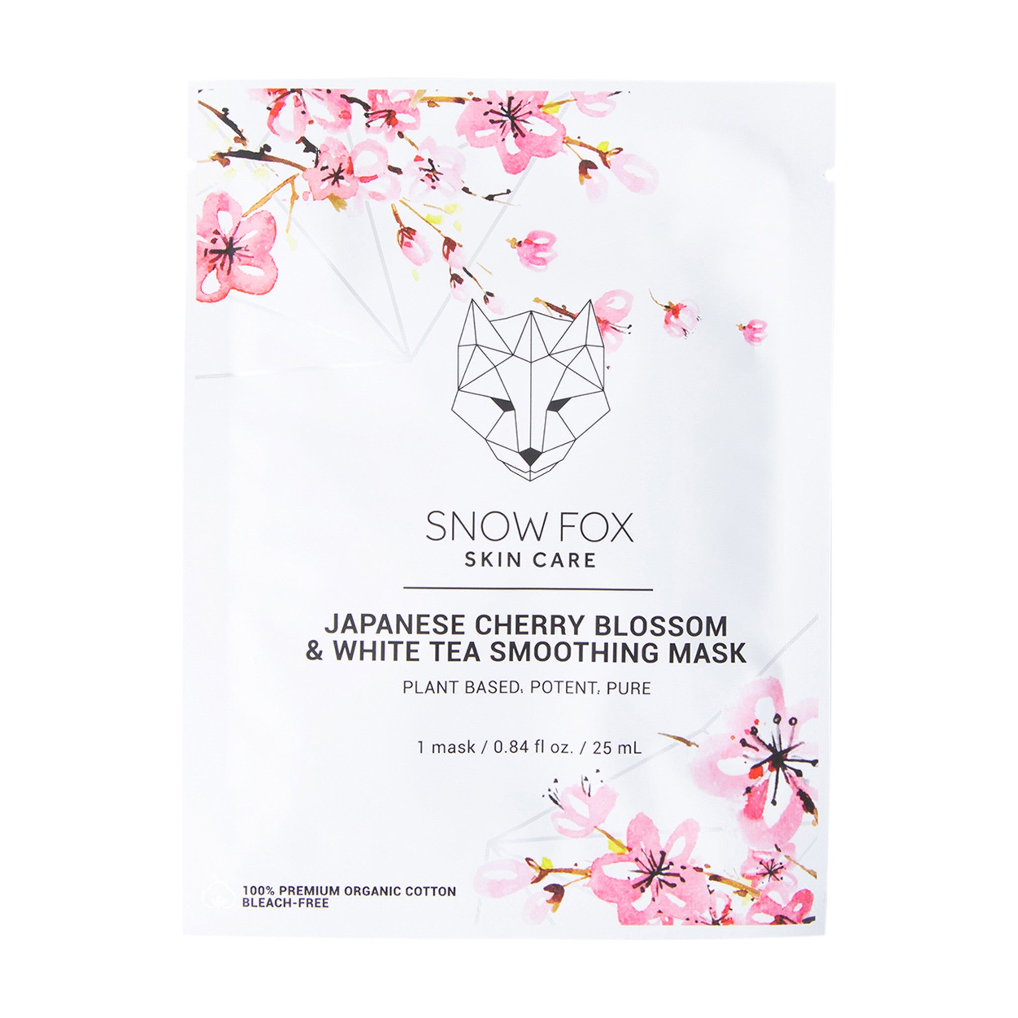 Snow Fox Skincare Japanese Cherry Blossom and White Tea Smoothing Mask Size variant: 1 Treatment main image.