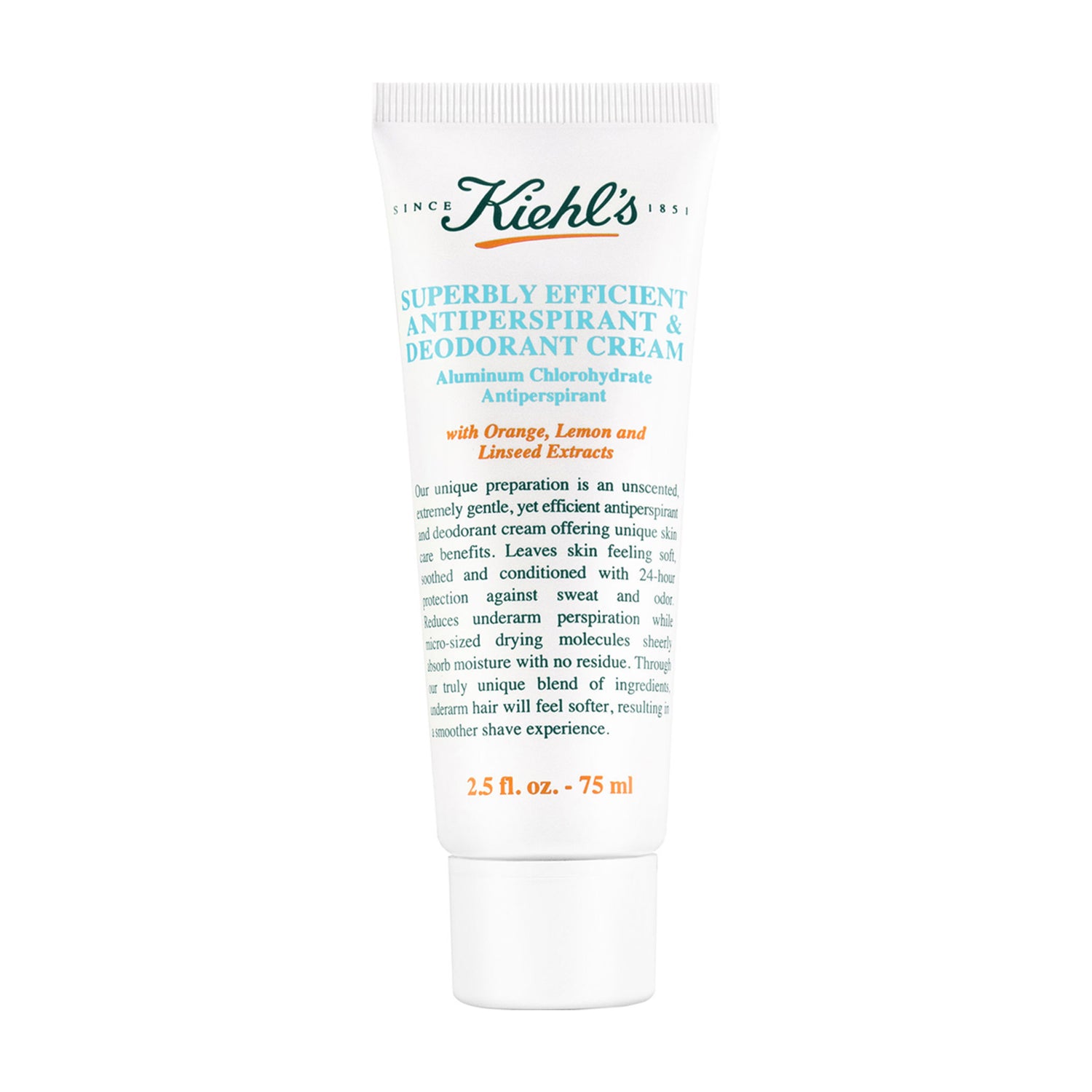 Kiehl's Since 1851 Superbly Efficient Antiperspirant And Deodorant Cream Size variant: 2.5 Oz main image.