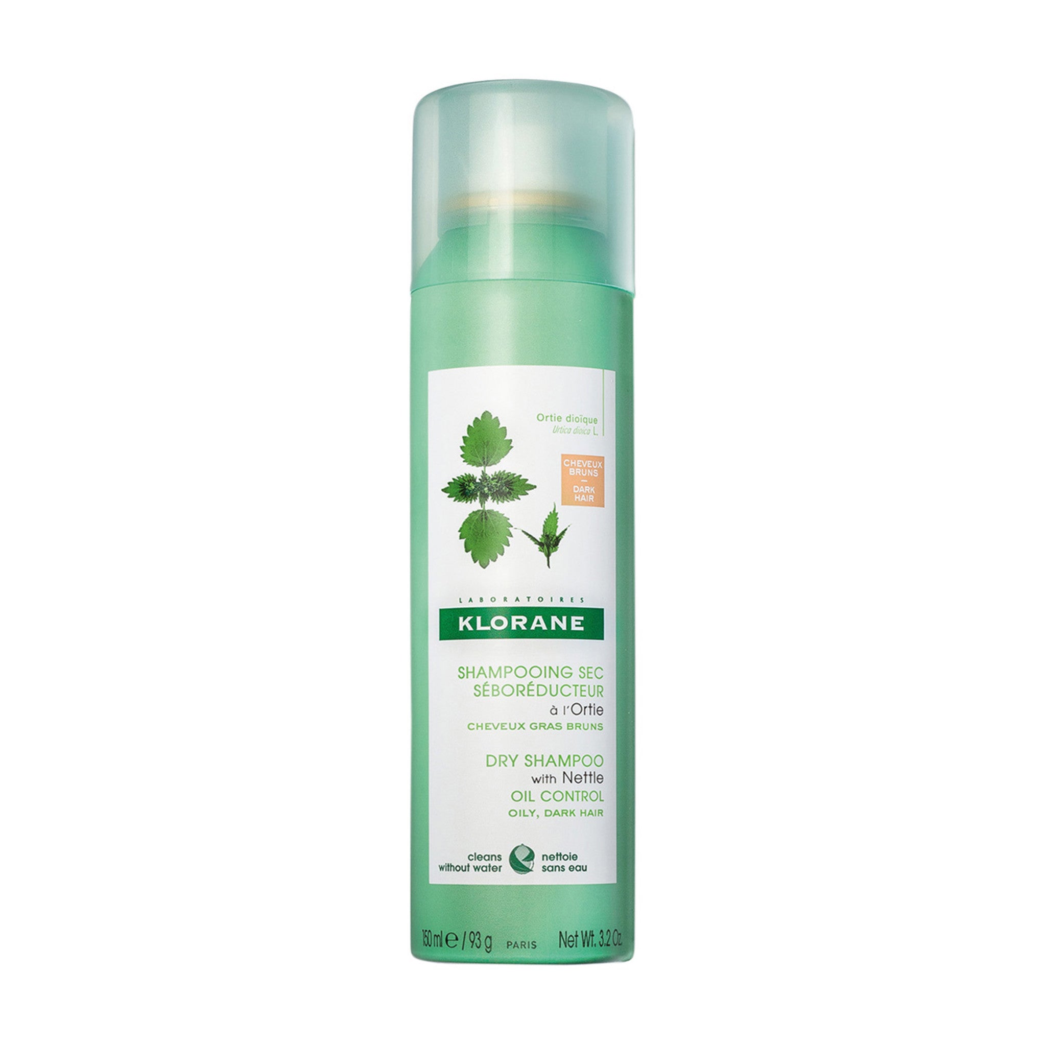 Klorane Dry Shampoo With Nettle for Dark Hair Size variant: 3.2 oz main image.