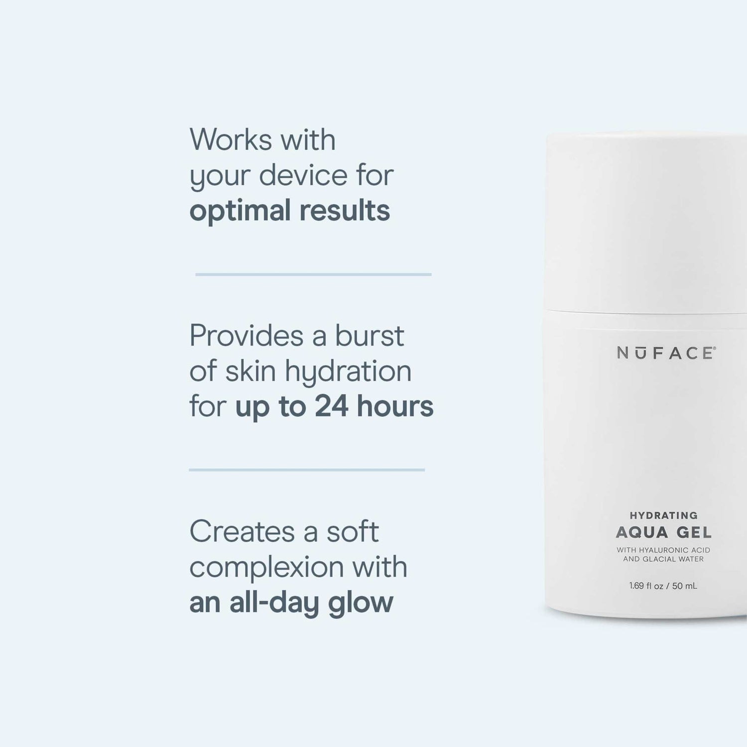 NuFace Hydrating Aqua Gel Size variant: 3.3 oz lifestyle image .