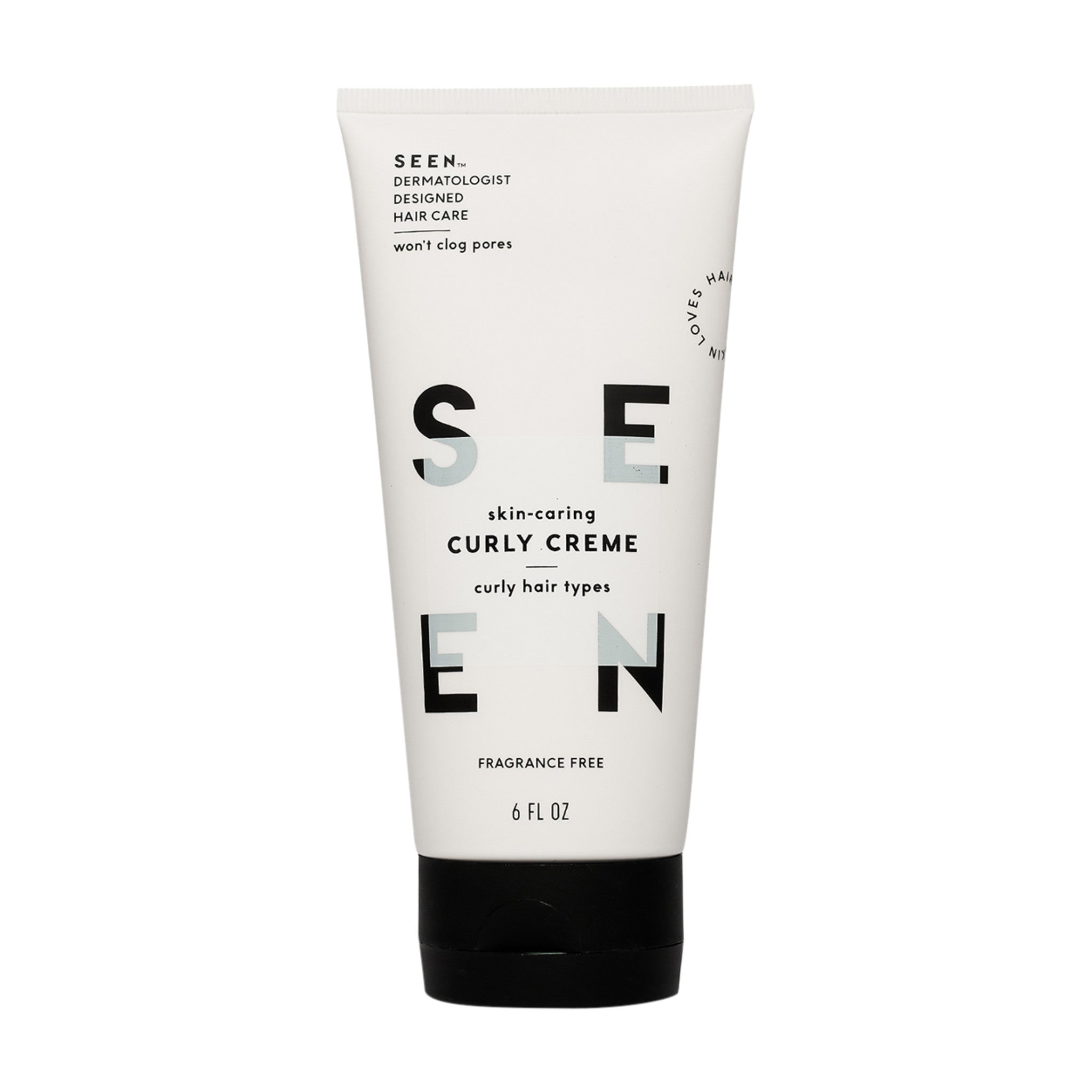 Seen Curly Creme Fragrance Free Size variant: 6 fl oz main image.