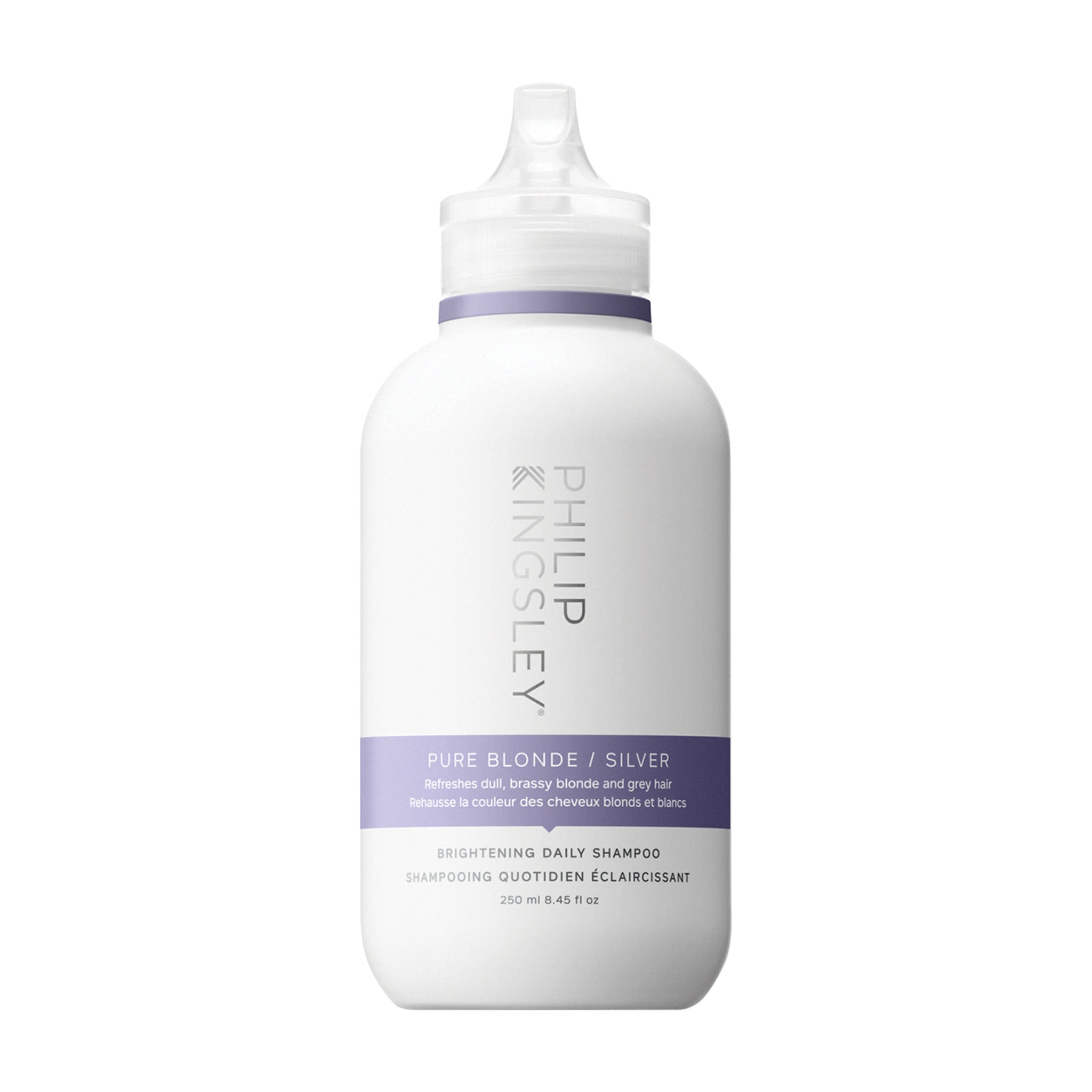 Philip Kingsley Pure Blonde/Silver Brightening Daily Shampoo Size variant: 8.45 fl oz | 250 ml main image. This product is for blonde hair