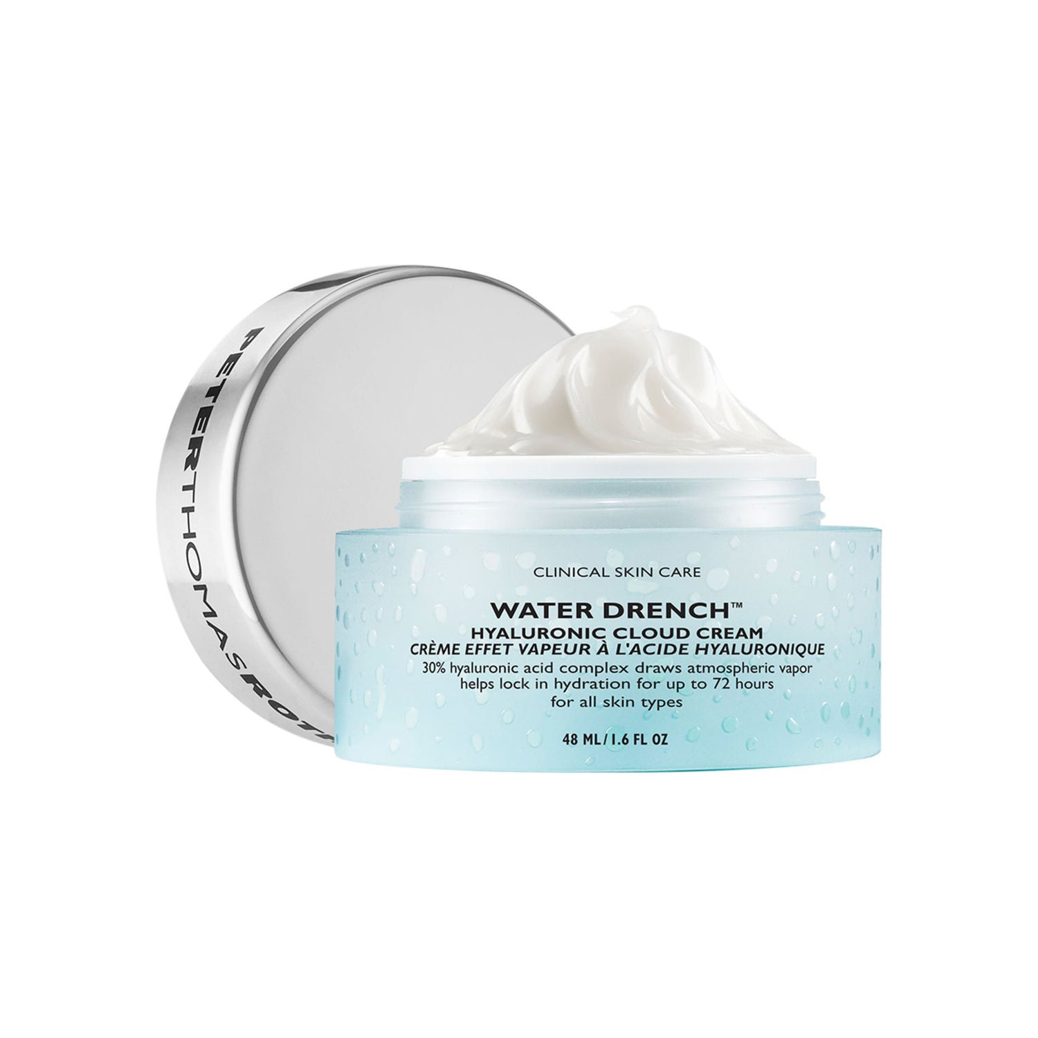 Peter Thomas Roth WATER DRENCH Hyaluronic Cloud Cream open container image. This product is for deep complexions